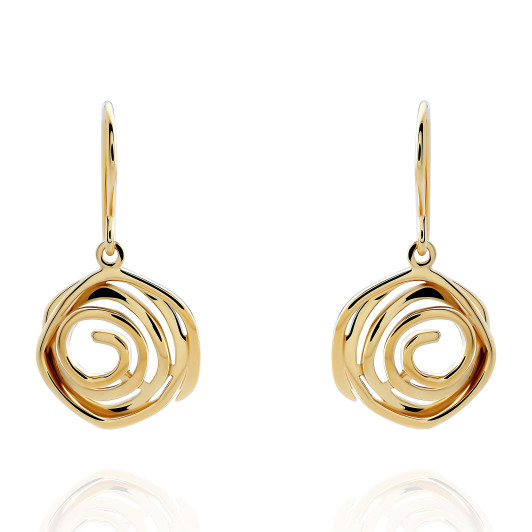 Orphelia® 'Apolline' Women's Sterling Silver Drop Earrings - Gold ZO-7500/G