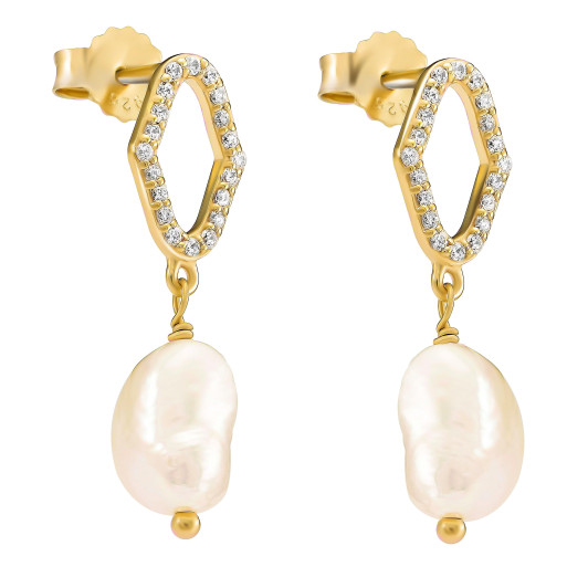 Orphelia® 'Normandy' Femmes Argent Boucle d'oreille - Or ZO-7574/G