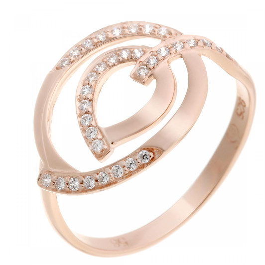 Orphelia® Dames Zilver 925 925 Ring (sieraad) - Rosékleurig ZR-7114/RG