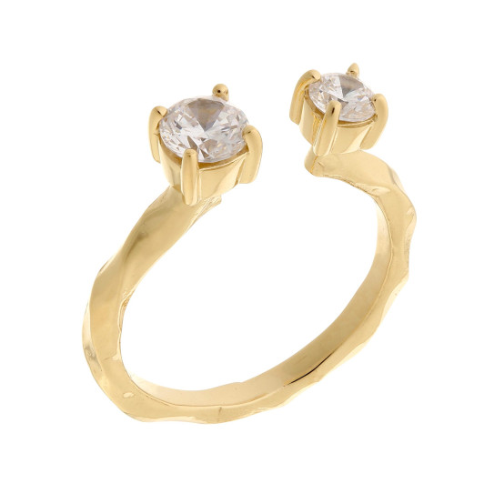 Orphelia® Dames Zilver 925 925 Ring (sieraad) - Goudkleurig ZR-7128/G