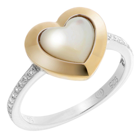 Orphelia®  Femmes Argent Bague - argent/or ZR-7289/G