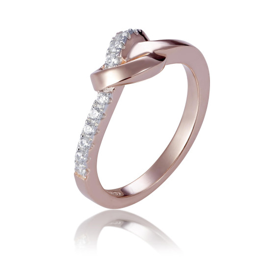 Orphelia® Dames Zilver 925 925 Ring (sieraad) - Rosékleurig ZR-7463