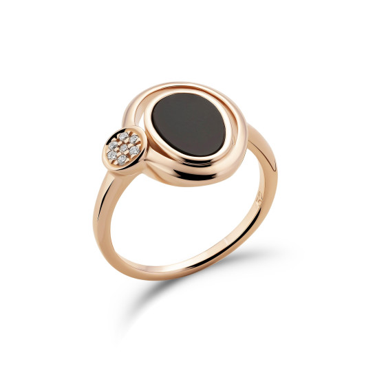Orphelia® Women's Sterling Silver Ring - Rose ZR-7470