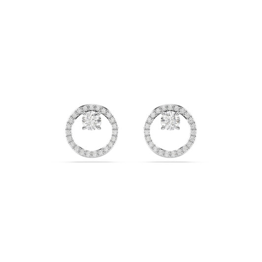 Swarovski® 'Dextera' Women's Base Metal Stud Earrings - Silver 5692262