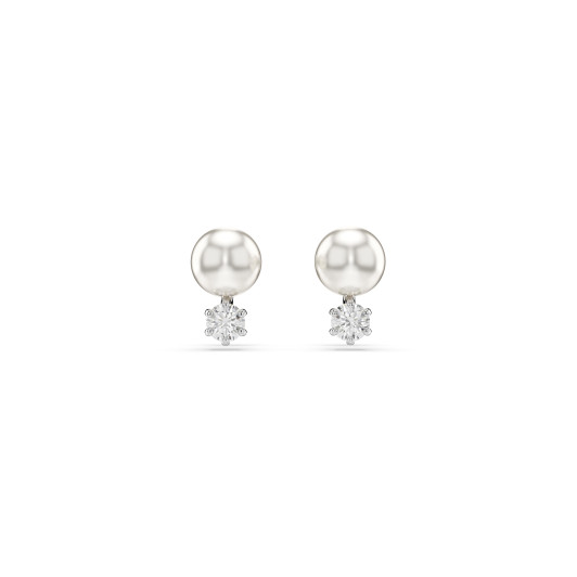 Swarovski® 'Matrix' Women's Base Metal Stud Earrings - Silver 5694225