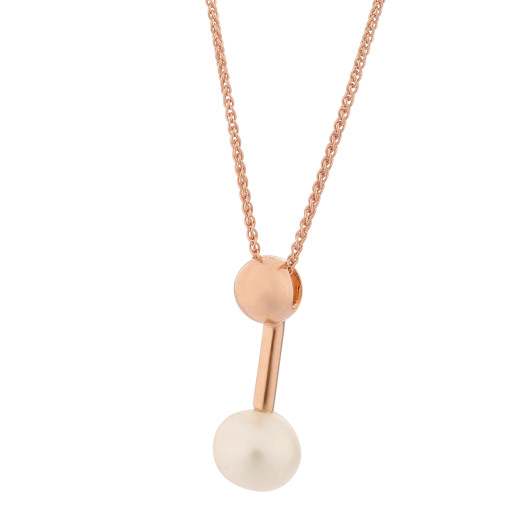 Orphelia® 'Aliena' Women's Sterling Silver Chain with Pendant - Rose ZH-7373 RG