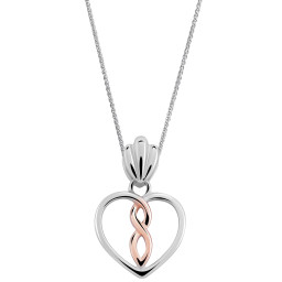 Orphelia® 'Delilah' Dames Zilver 925 925 Collier - Zilver/Rosé ZH-7475
