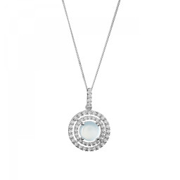 Orphelia® 'Rivera' Women's Sterling Silver Chain with Pendant - Silver ZH-7481/BC