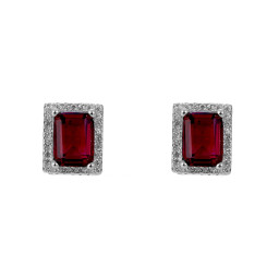 Orphelia® 'Enora' Women's Sterling Silver Stud Earrings - Silver ZO-7425/RU