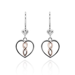 Orphelia® 'Delilah' Dames Zilver 925 925 Oorhangers - Zilver/Rosé ZO-7475