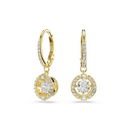 Swarovski 'Una Sparkling Dc' Damen Verchromtem Metall Ohrhänger - Gold 5758095