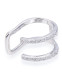 Gena.paris® 'Double' Dames Zilver 925 925 Oormanchet - Zilverkleurig GBO883-W