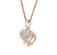 Orphelia® 'Anni' Women's Sterling Silver Chain with Pendant - Silver/Rose ZH-7368 RG
