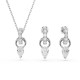 Swarovski® 'Mesmera' Dames Metaal Set: Ketting + Oorbellen - Zilverkleurig 5723197