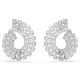 Swarovski® 'Matrix Tennis' Women's Base Metal Hoop Earrings - Silver 5705834