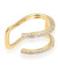 Gena.paris® 'Double' Dames Zilver 925 925 Oormanchet - Goudkleurig GBO883-Y