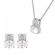 Orphelia® 'Alena' Damen Sterling Silber Set: Halskette-Anhanger + Ohrringe - Silber SET-7122