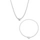 Orphelia® 'Faye' Femmes Argent Set: Bracelet + Necklace - Argent SET-7157