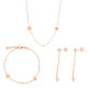 Orphelia® 'Nahara' Femmes Argent Set: Collier + Bracelet + Boucles d'oreilles - Rosé SET-7378