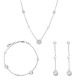 Orphelia® 'Milena' Femmes Argent Set: Collier + Bracelet + Boucles d'oreilles - Argent SET-7379