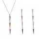 Orphelia® 'Aada' Dames Zilver 925 925 Set: Ketting + Oorbellen - Zilver/Rosé SET-7433
