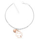 Orphelia® Women's Sterling Silver Bracelet - Silver/Rose ZA-7110