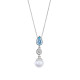 Orphelia® 'Lylou' Women's Sterling Silver Chain with Pendant - Silver ZH-7498