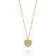 Orphelia® 'Elite' Dames Zilver 925 925 Collier - Goudkleurig ZH-7566/G