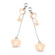 Orphelia® 'Izabella' Dames Zilver 925 925 Oorhangers - Zilver/Rosé ZO-7185