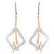 Orphelia® 'Lamara' Dames Zilver 925 925 Oorhangers - Zilver/Rosé ZO-7207