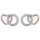 Orphelia® 'Ely' Dames Zilver 925 925 Oorknoppen - Zilver/Rosé ZO-7286