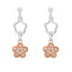 Orphelia® 'Nixie' Dames Zilver 925 925 Oorhangers - Zilver/Rosé ZO-7377