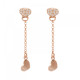 Orphelia® 'Elisa' Dames Zilver 925 925 Oorhangers - Rosékleurig ZO-7381