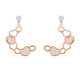 Orphelia® 'Maliya' Dames Zilver 925 925 Oorhangers - Zilver/Rosé ZO-7388