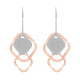 Orphelia® 'Inez' Dames Zilver 925 925 Oorhangers - Zilver/Rosé ZO-7391