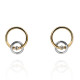 Orphelia® 'Antoine' Dames Zilver 925 925 Oorknoppen - Zilver/Goud ZO-7503/1