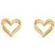 Orphelia® 'Cecilia' Dames Zilver 925 925 Oorknoppen - Goudkleurig ZO-7584/G