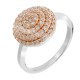 Orphelia® Dames Zilver 925 925 Ring (sieraad) - Zilver/Rosé ZR-7120