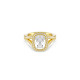 Swarovski 'Una Angelic Cushion' Women's Gold Plated Metal Ring - Gold 5762630