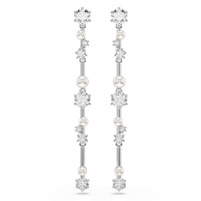 Swarovski® 'Constella Bars' Women's Base Metal Drop Earrings - Silver 5705614