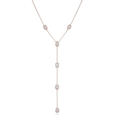 Gena.paris® 'Gabriella' Women's Sterling Silver Necklace - Rose GC1580-R