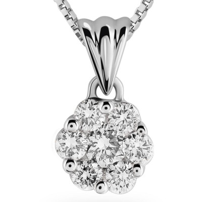 Orphelia® 'Edina' Women's Whitegold 18C Pendant - Silver HD-4209