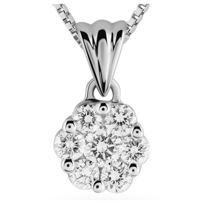 Orphelia® 'Edina' Women's Whitegold 18C Pendant - Silver HD-4211