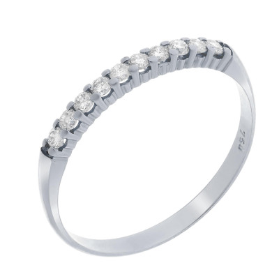 Orphelia® Women's Whitegold 18C Ring - Silver RD-3007/1