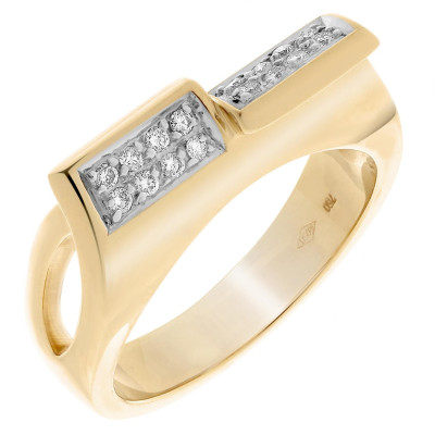 Orphelia® Women's Yellow gold 18C Ring - Gold RD-33075