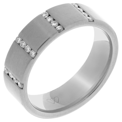 Orphelia® Women's Whitegold 18C Ring - Silver RD-B3304/6/DG