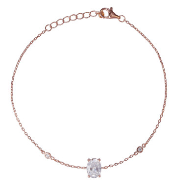 Orphelia® 'Elodie' Women's Sterling Silver Bracelet - Rose ZA-7419