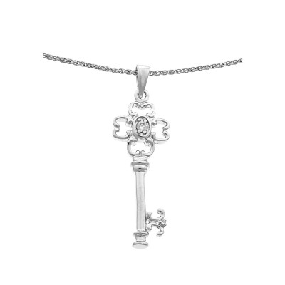 Orphelia® Women's Sterling Silver Chain with Pendant - Silver ZH-7019