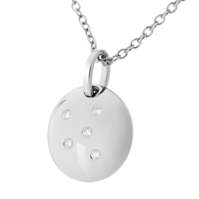 Orphelia® 'Linn' Women's Sterling Silver Chain with Pendant - Silver ZH-7130