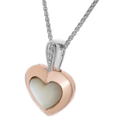 Orphelia® 'Debby' Women's Sterling Silver Chain with Pendant - Silver/Rose ZH-7289/RG